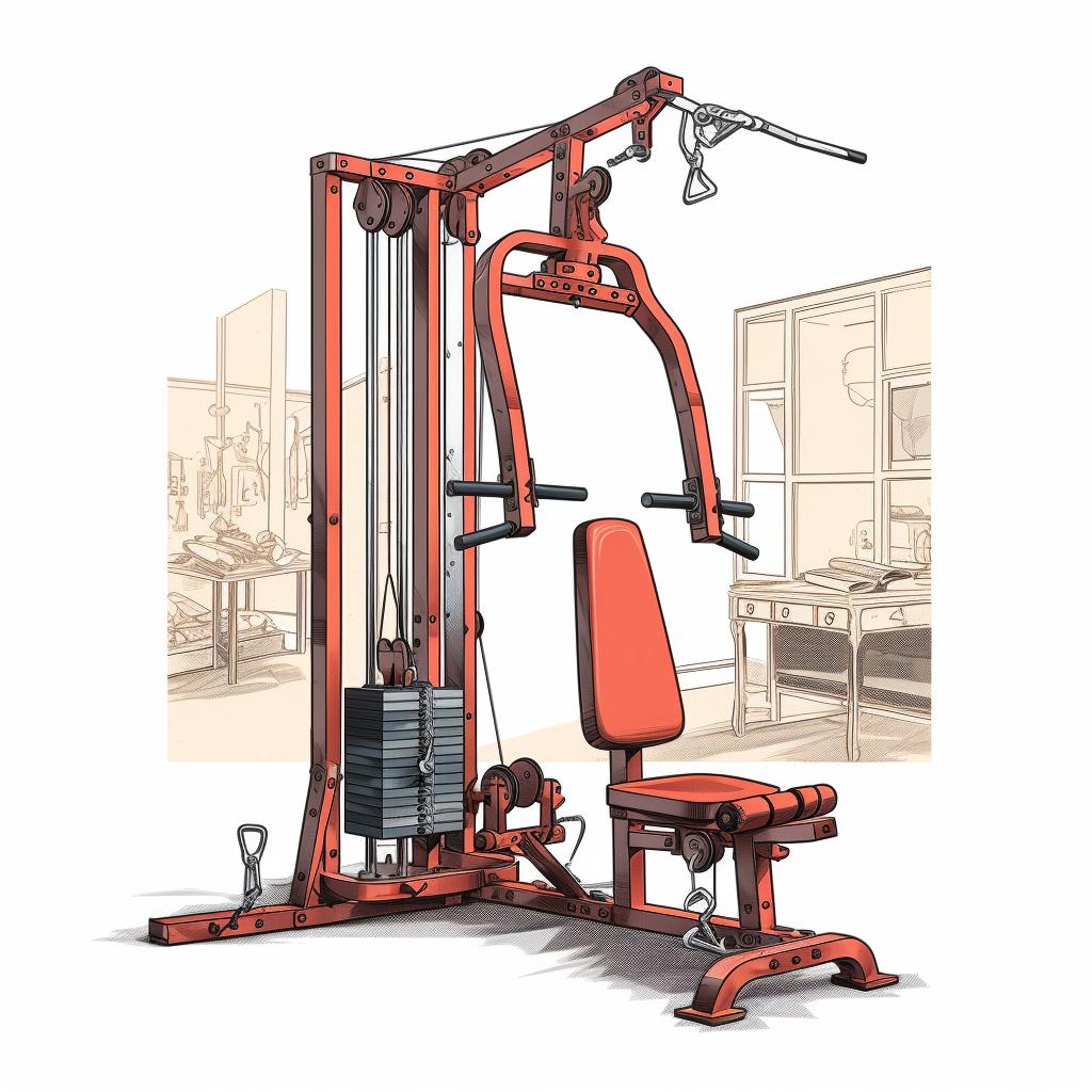 Uprights of the Weider 2980 X Home Gym System being attached to the base