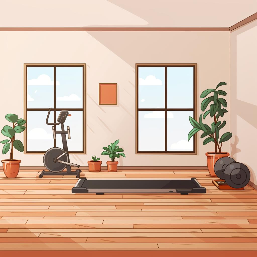 Empty room with enough space for a home gym