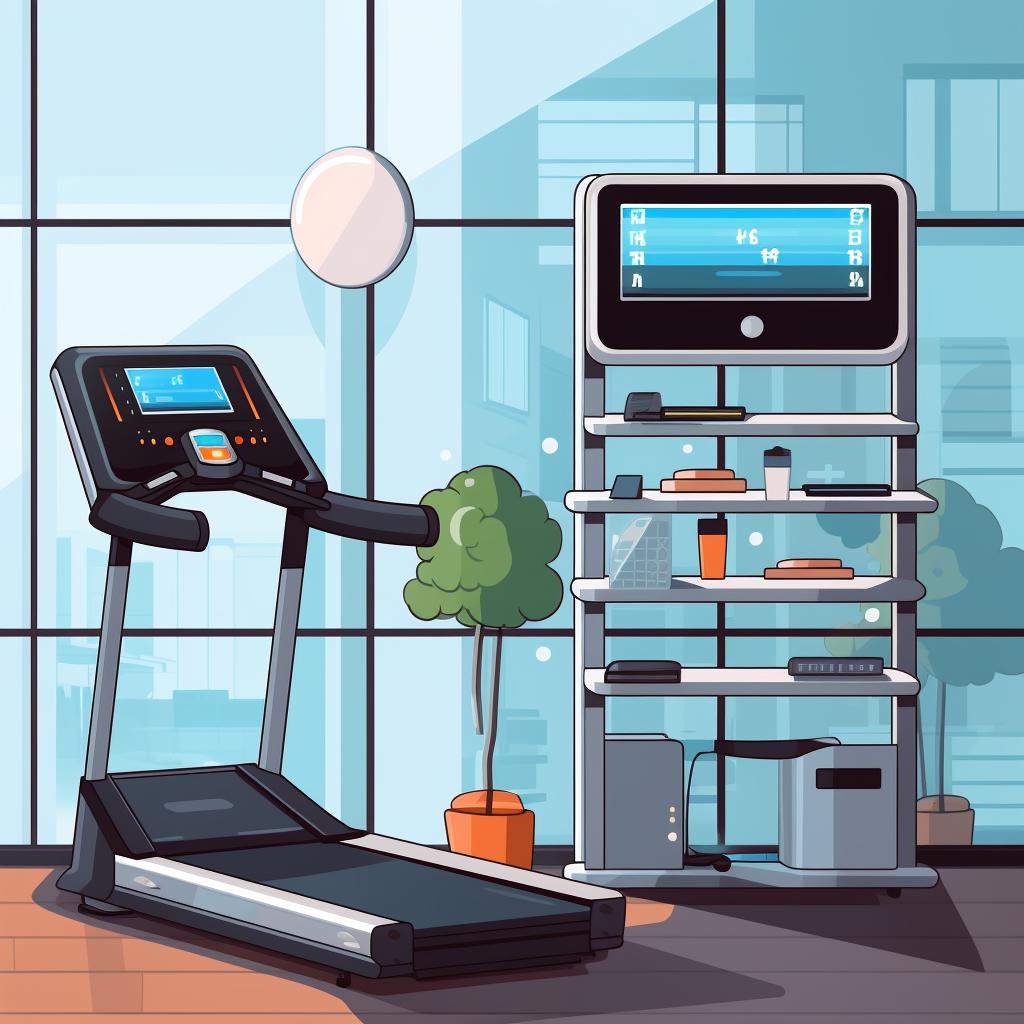 Smart tech equipment in a home gym