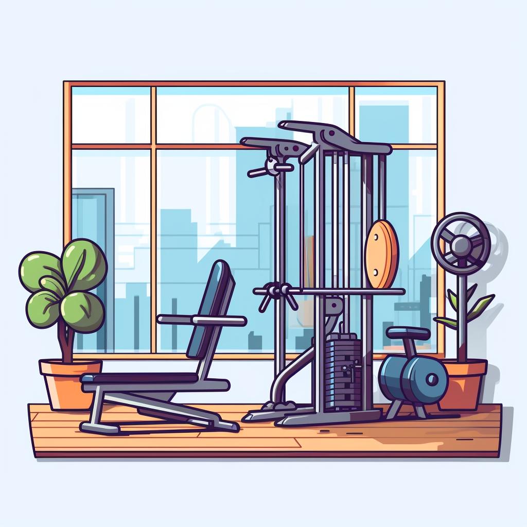 Luxury fitness equipment in a home gym