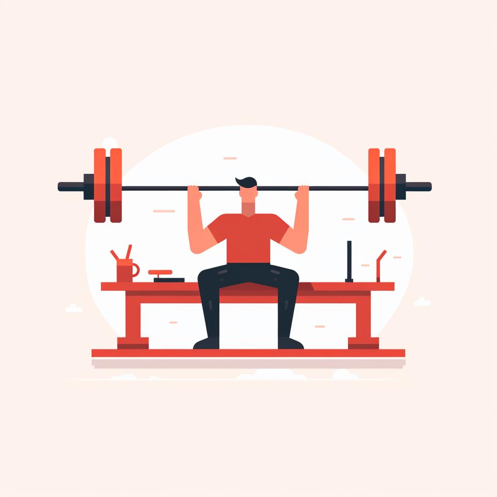 Person performing a bench press