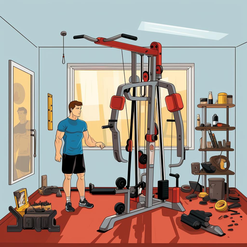 Person exploring the Weider 2980 X Home Gym System