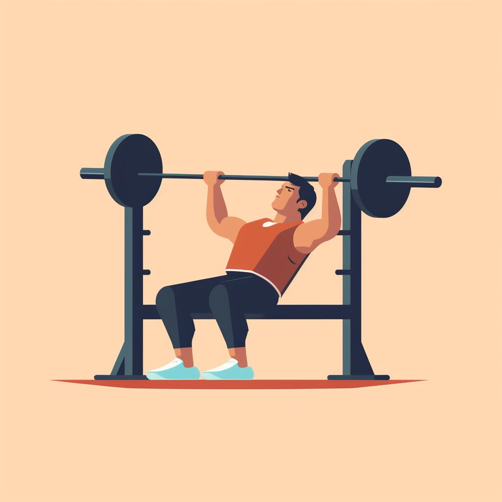 Person performing an incline bench press