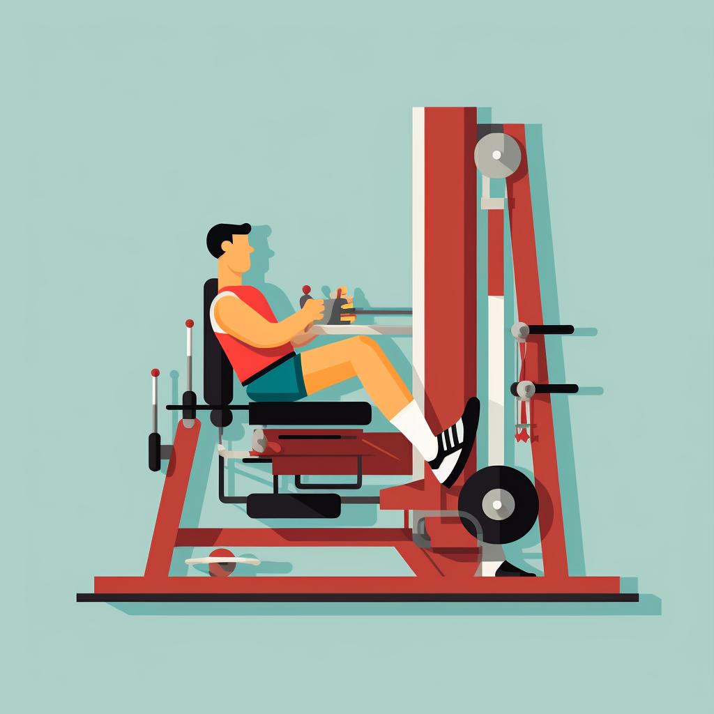 Person repeating leg press exercise